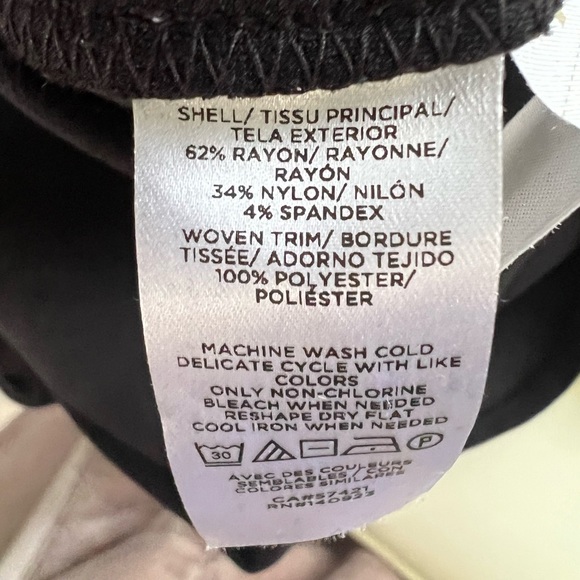 NWT Ann Taylor Loft Black White Ruffle Neckline Trim A Line Flounce Hem Dress - Picture 9 of 9